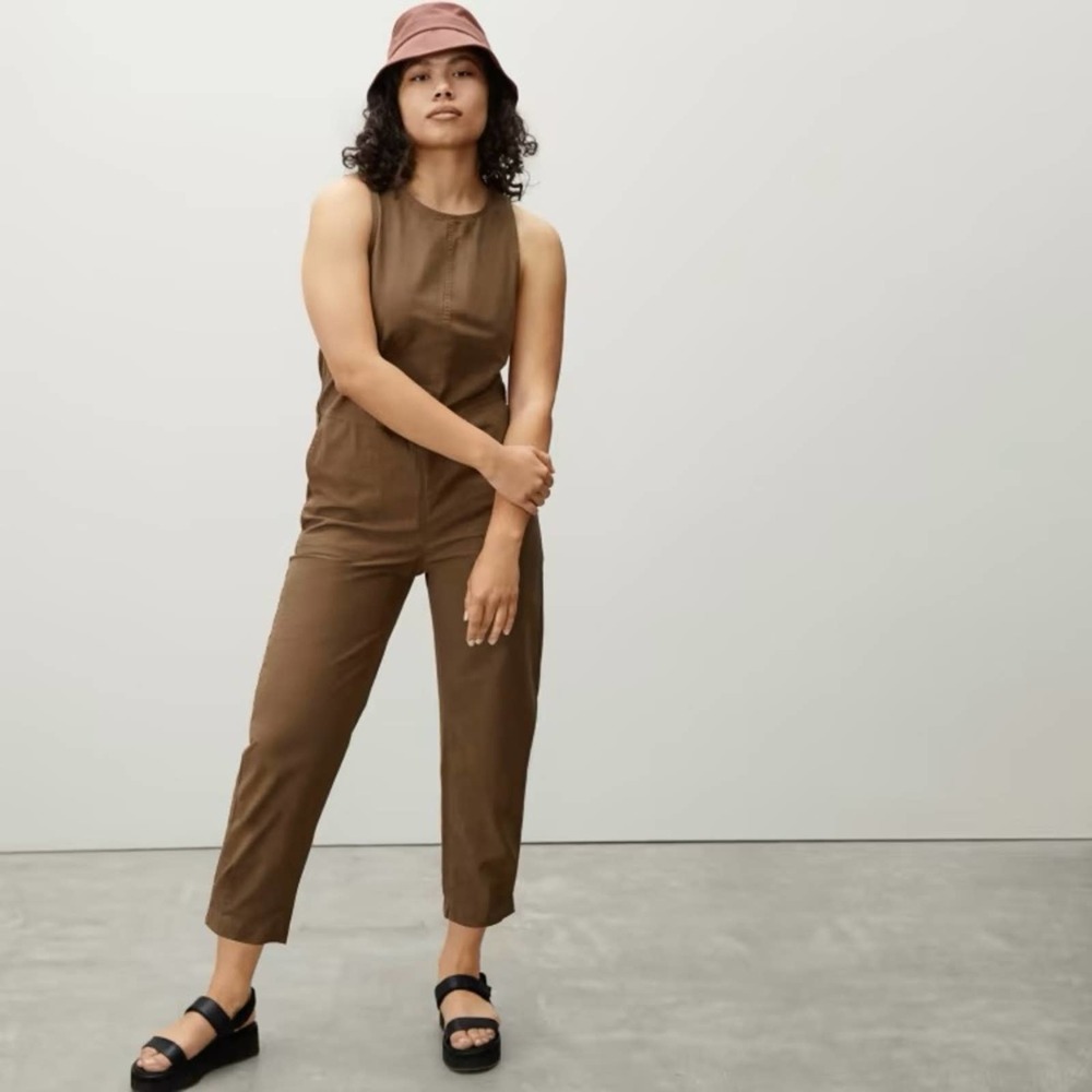 Everlane The Fatigue Barrel Jumpsuit Walnut